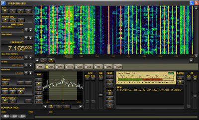 la banda broadcasting dei 49 metri vista con Perseus